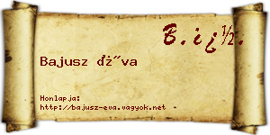 Bajusz Éva névjegykártya