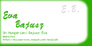 eva bajusz business card