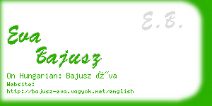 eva bajusz business card